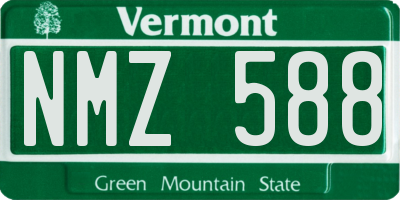 VT license plate NMZ588