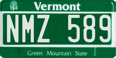 VT license plate NMZ589