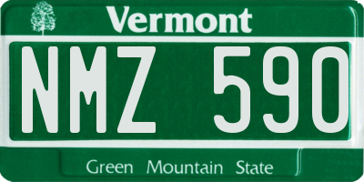 VT license plate NMZ590