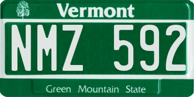VT license plate NMZ592