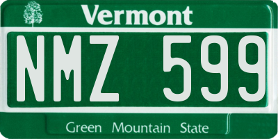 VT license plate NMZ599