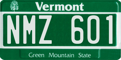 VT license plate NMZ601
