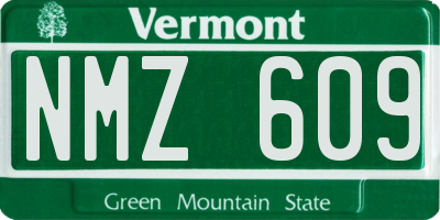 VT license plate NMZ609