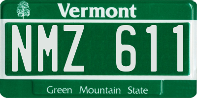 VT license plate NMZ611