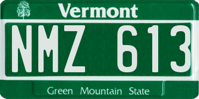 VT license plate NMZ613