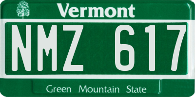 VT license plate NMZ617