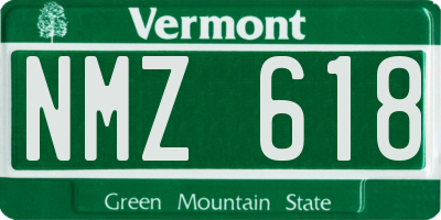 VT license plate NMZ618