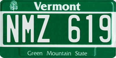 VT license plate NMZ619