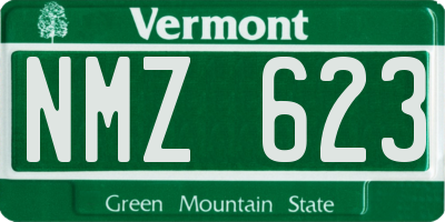 VT license plate NMZ623
