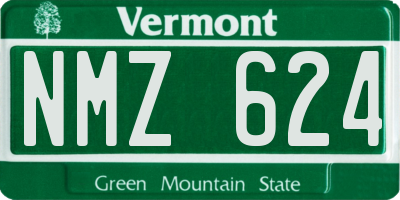 VT license plate NMZ624