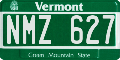 VT license plate NMZ627