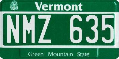 VT license plate NMZ635