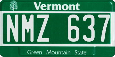 VT license plate NMZ637