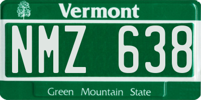 VT license plate NMZ638