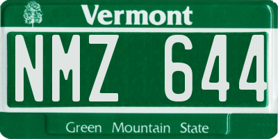VT license plate NMZ644
