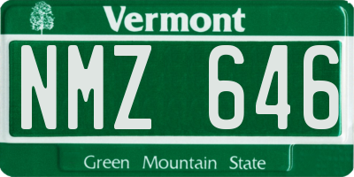 VT license plate NMZ646