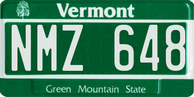 VT license plate NMZ648