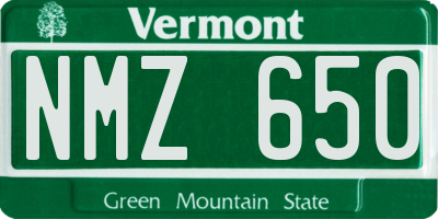 VT license plate NMZ650