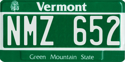 VT license plate NMZ652