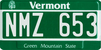 VT license plate NMZ653