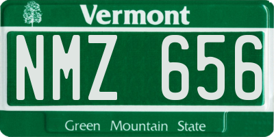 VT license plate NMZ656