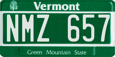 VT license plate NMZ657