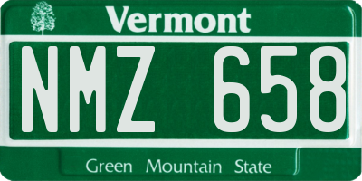 VT license plate NMZ658
