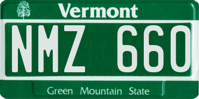 VT license plate NMZ660