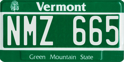 VT license plate NMZ665