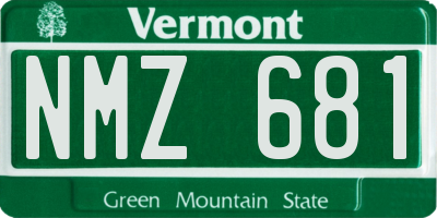 VT license plate NMZ681