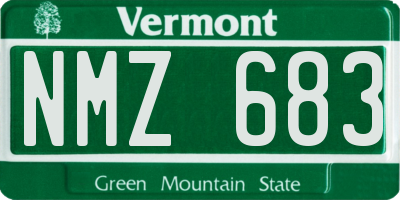 VT license plate NMZ683