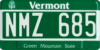 VT license plate NMZ685