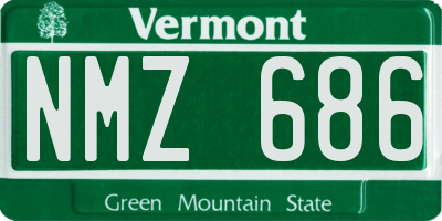 VT license plate NMZ686