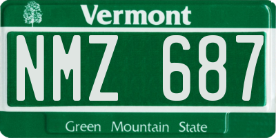 VT license plate NMZ687
