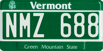 VT license plate NMZ688