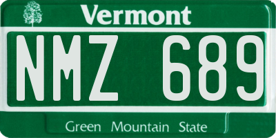 VT license plate NMZ689