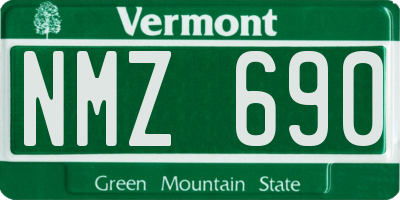 VT license plate NMZ690