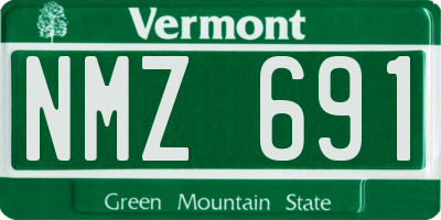 VT license plate NMZ691