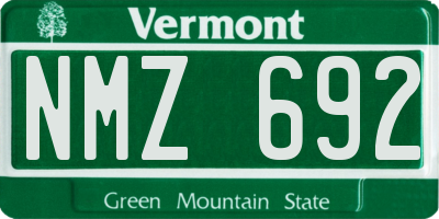 VT license plate NMZ692