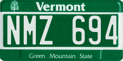 VT license plate NMZ694