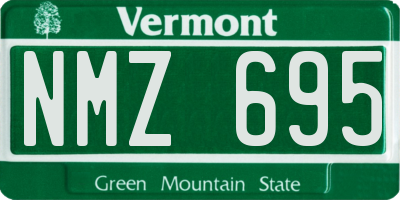 VT license plate NMZ695