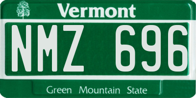 VT license plate NMZ696