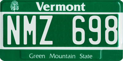 VT license plate NMZ698