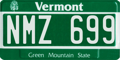 VT license plate NMZ699
