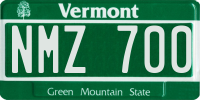 VT license plate NMZ700