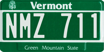 VT license plate NMZ711