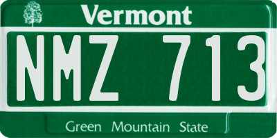 VT license plate NMZ713