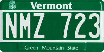 VT license plate NMZ723