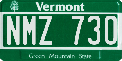 VT license plate NMZ730