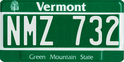 VT license plate NMZ732